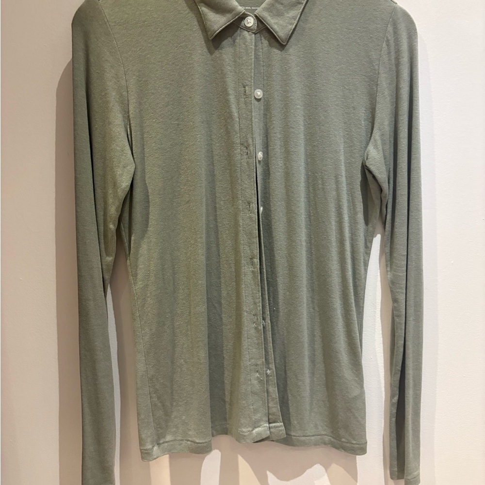 Everlane Green Casual Button Down Shirt